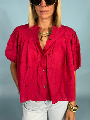 Feeling Flirty Eyelet Top