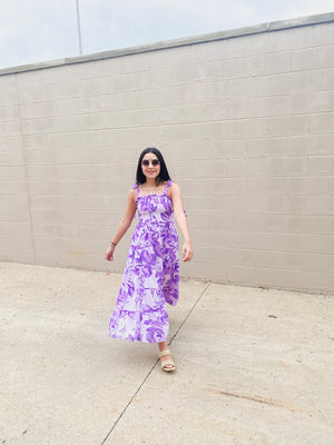 Purple Haze Floral Maxi Dress