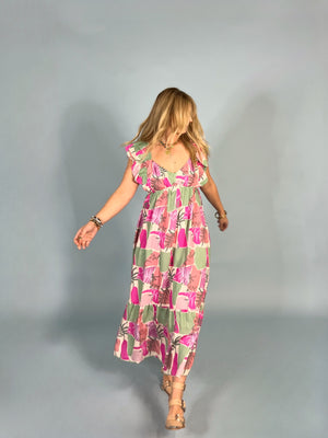 Pastel Garden Maxi Dress