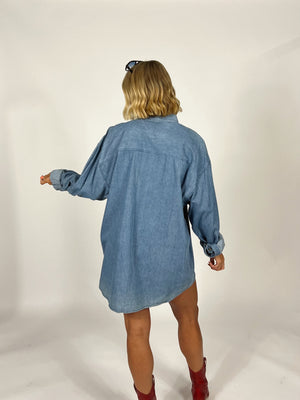 Denim Razorback Top