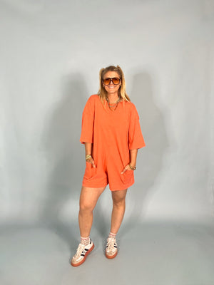 It's Casual V-Back Romper