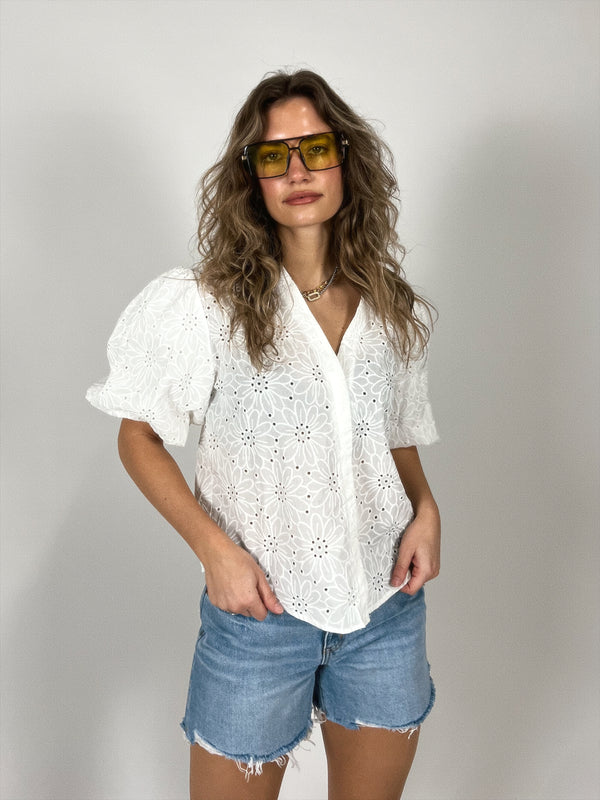 Love Letter Eyelet Top