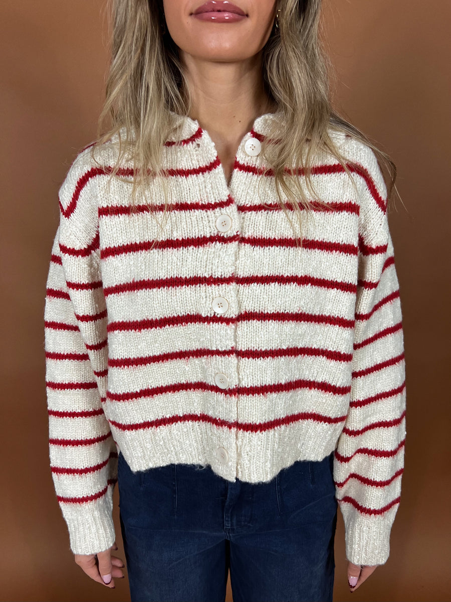 Cozy Stripe Collared Knit