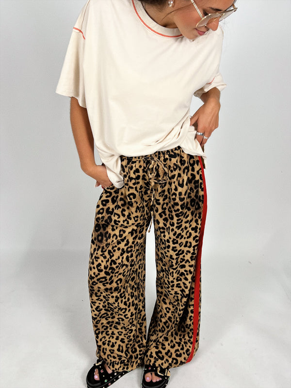 Larry Leopard Pants