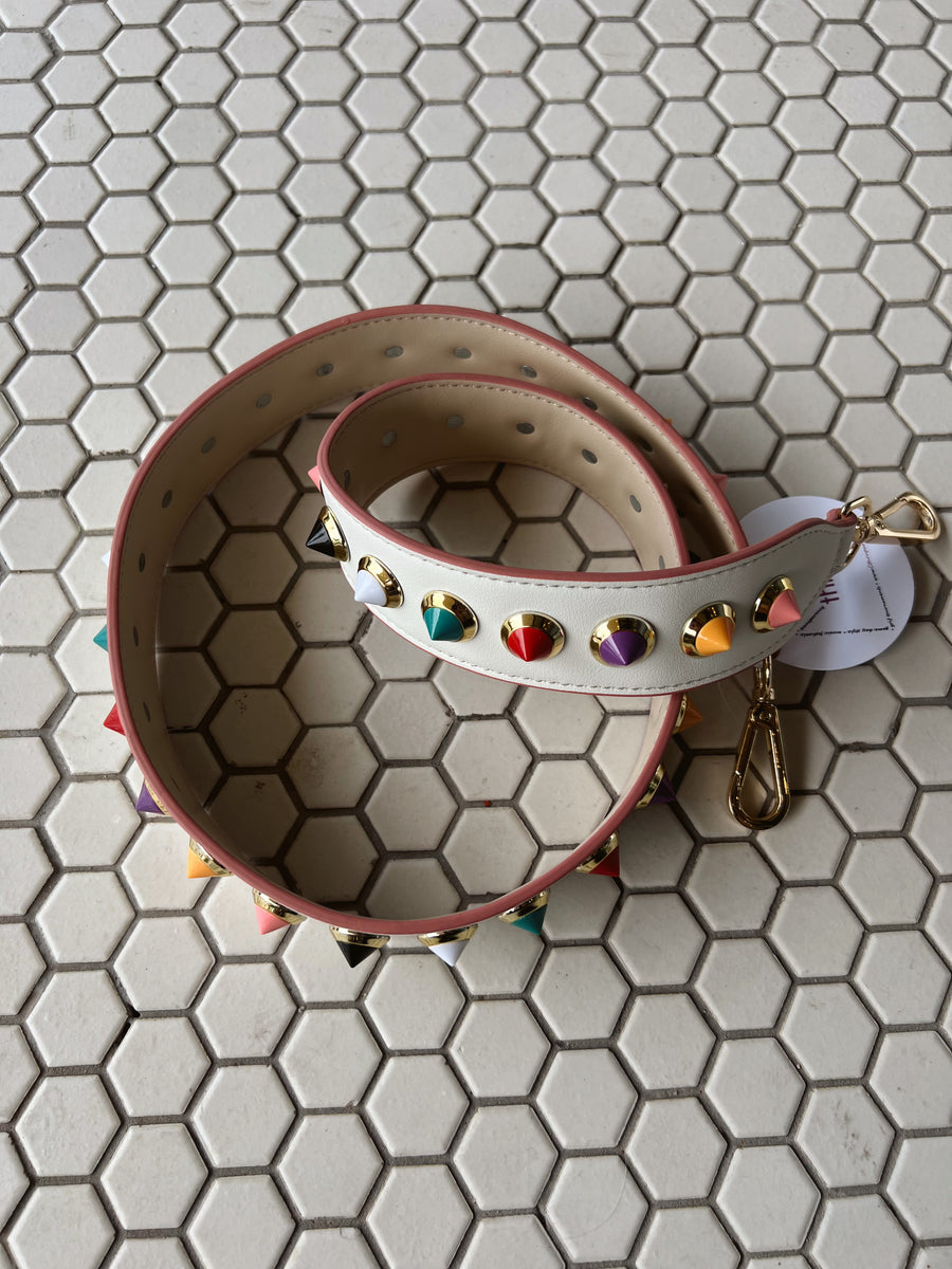 Loli White And Rainbow Purse Strap