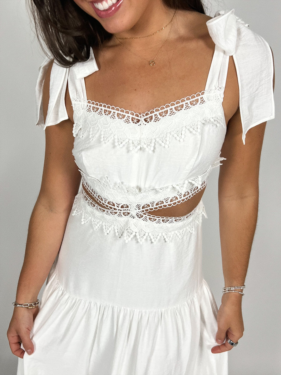 Lace and Light Maxi Dress