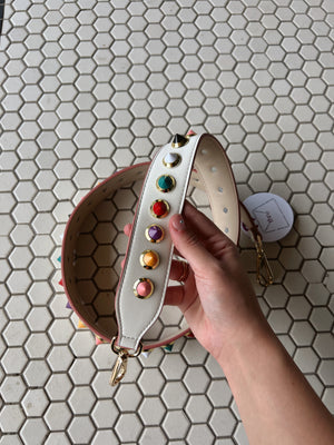 Loli White And Rainbow Purse Strap