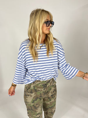 Weekend Stripes Oversized Top