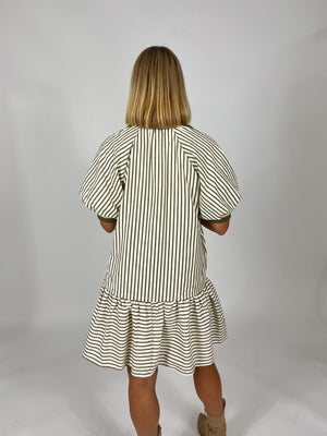 Stripe Sunday Collar Dress