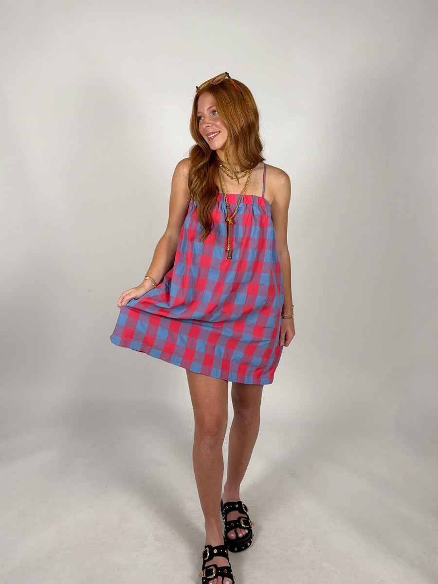 Cherry Blue Mini Dress