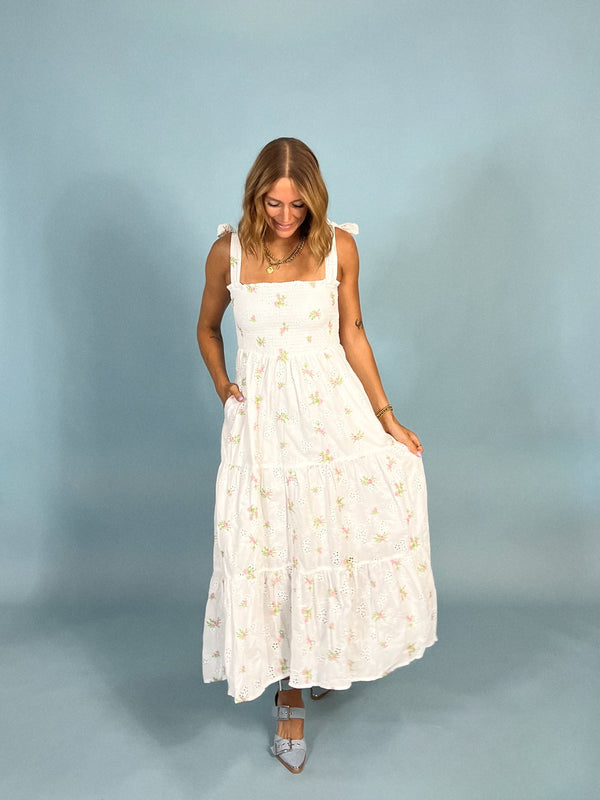 Cherry Blossom Smocked Dress