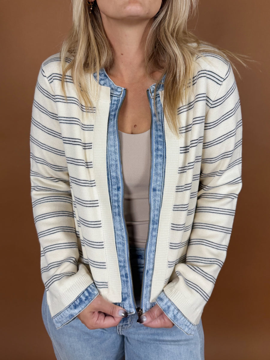Dream On Denim Trim Jacket
