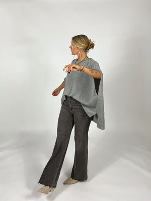 Slate Poncho Top