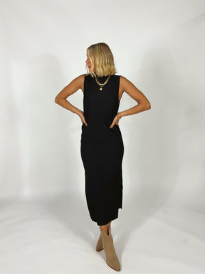 Raven Pleated Midi Dress