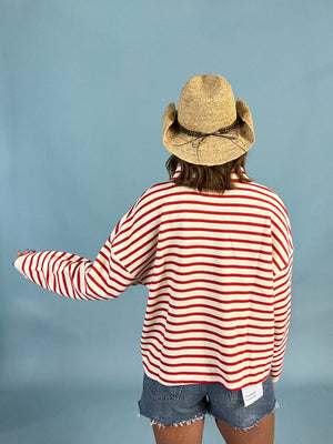 Red, White, And Stripe Bucket Jacket