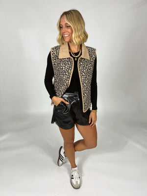 Leopard Quilted Vest
