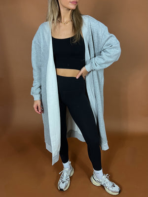 Grey Skies Long Cardigan
