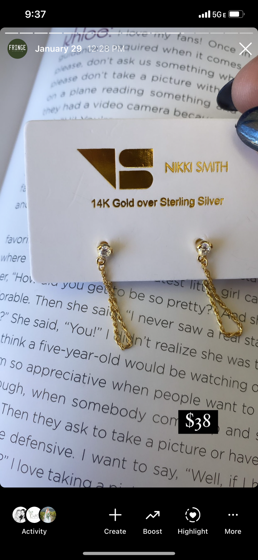 Nikki Smith Chain Dangle Studs