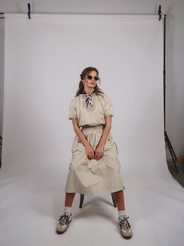 Hollis Stripe Skirt Set