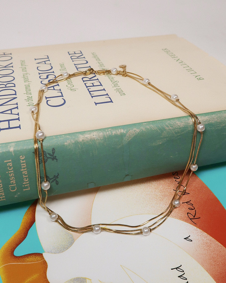 Ivy Pearl Three Layer Necklace