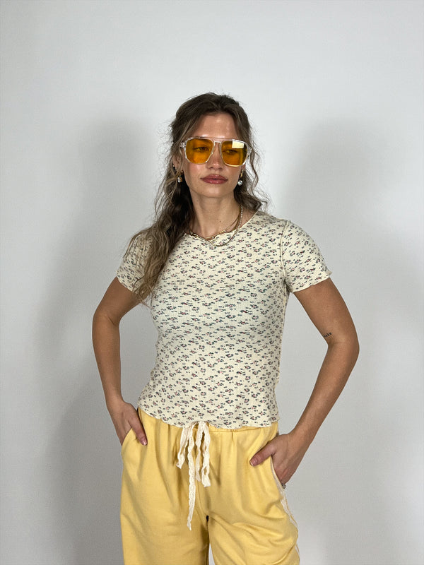 Fiona Floral Waffle Knit Top