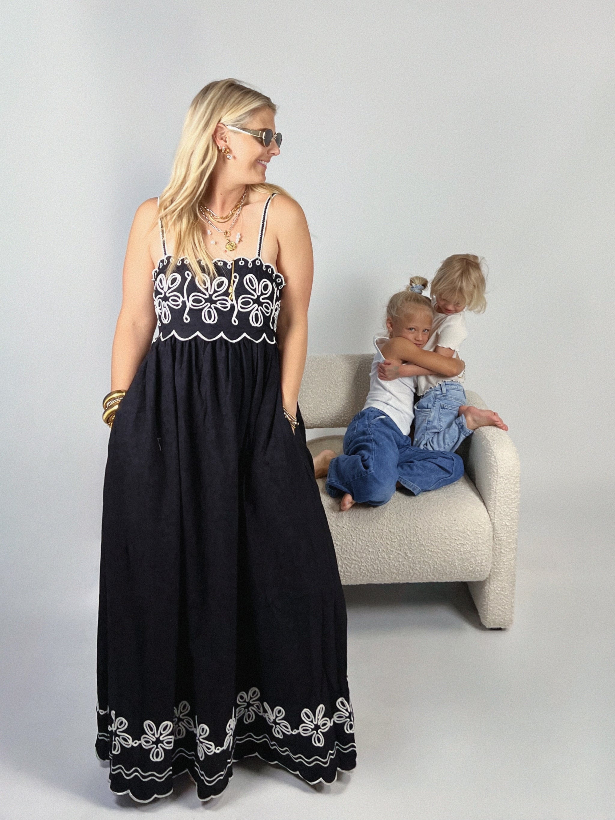 Midnight Embroidered Gauze Dress - ShopFringeClothing.com Midnight Embroidered Gauze Dress - ShopFringeClothing.com