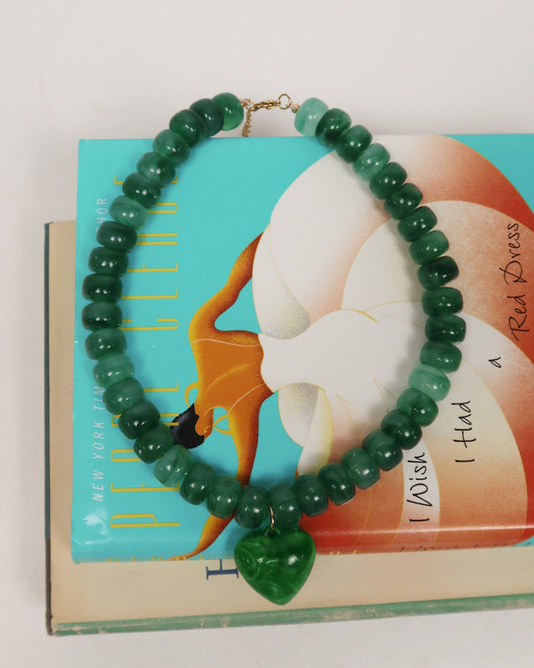 Jackie Beaded Heart Necklace