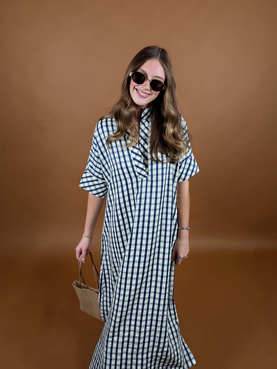 Uptown Plaid Maxi
