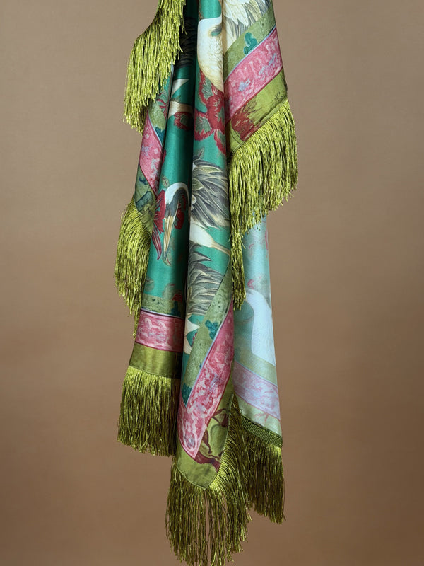 Fringe Silk Scarf