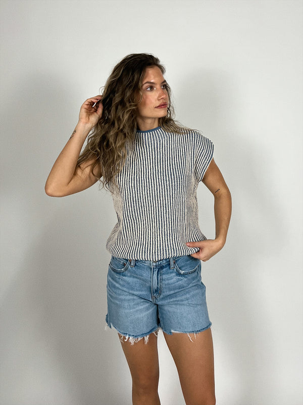 Drew Ribbed Knit Top