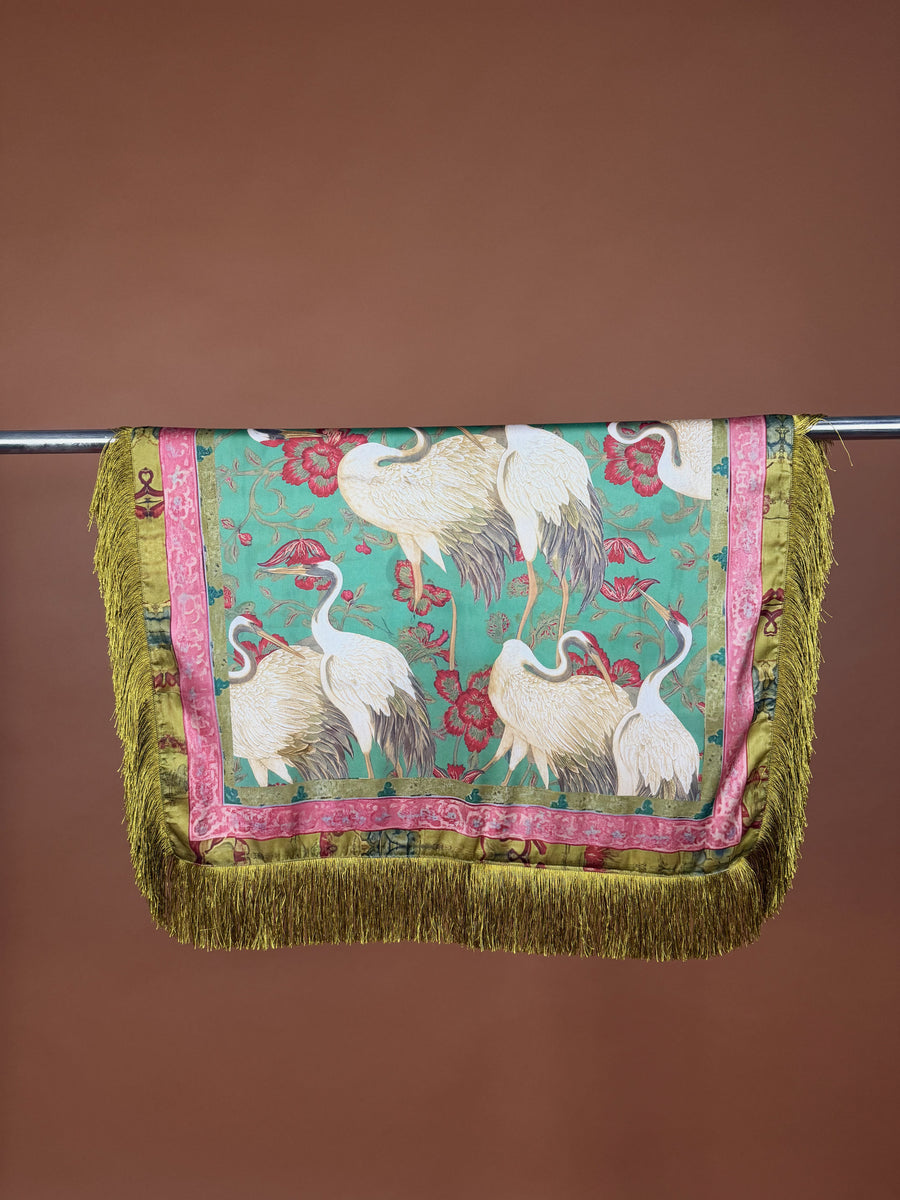 Fringe Silk Scarf