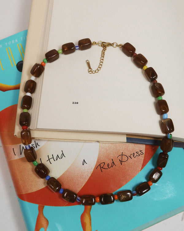 Karson Square Beaded Necklace