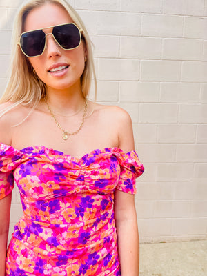 Formal Floral Midi Dress