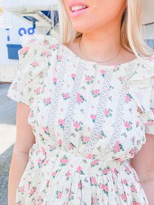 Royal Rose Mini Dress