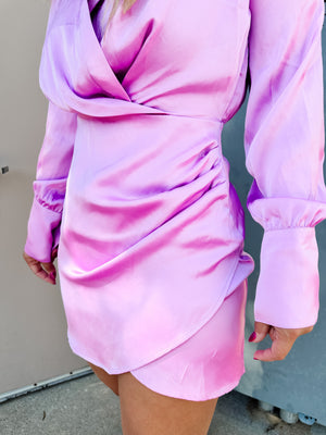 Lilac Twist Mini Dress