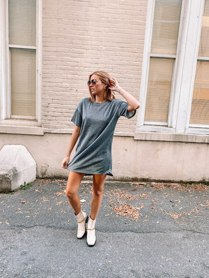 Metallic Shirt Dress