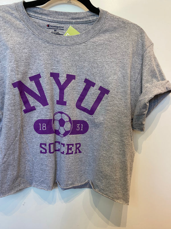 NYU Soccer Crop Tee (#179)
