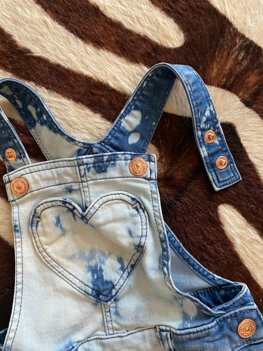 KIDS : Heart Pocket Denim Overalls : 12 month