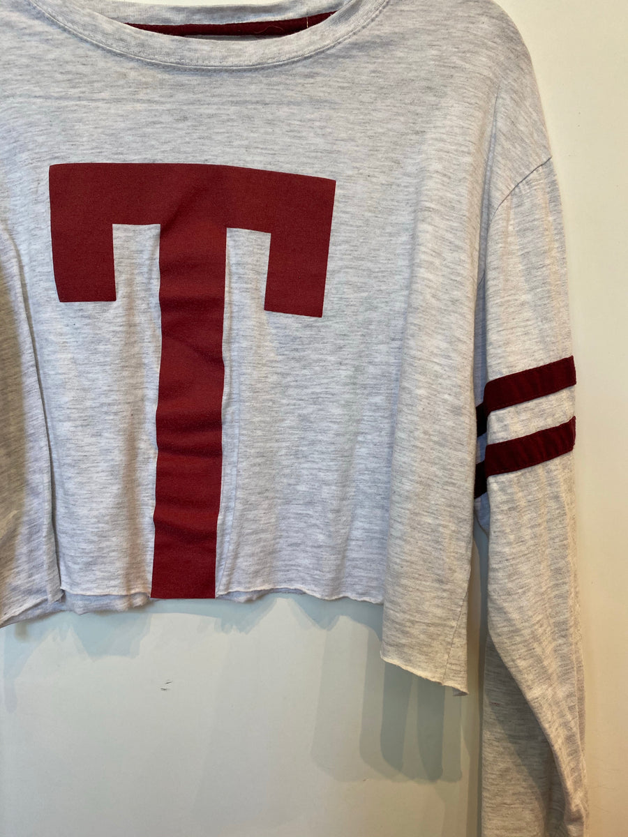 T Crop Long Sleeve Tee : size Med  (#191)