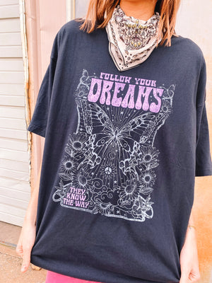 Follow Your Dreams Oversized Graphic Tee