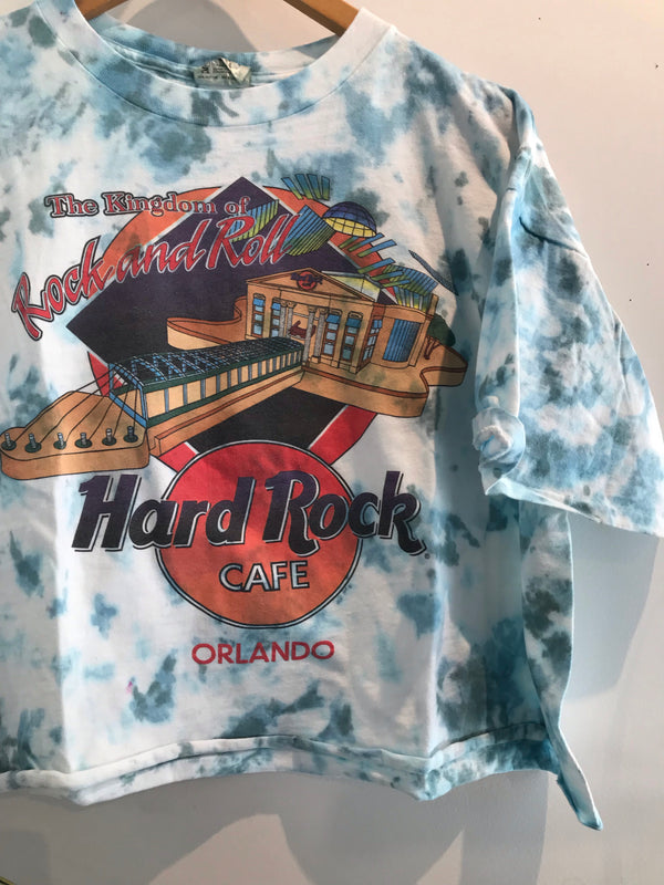 Hard Rock Orlando Tie Dye Crop Tee