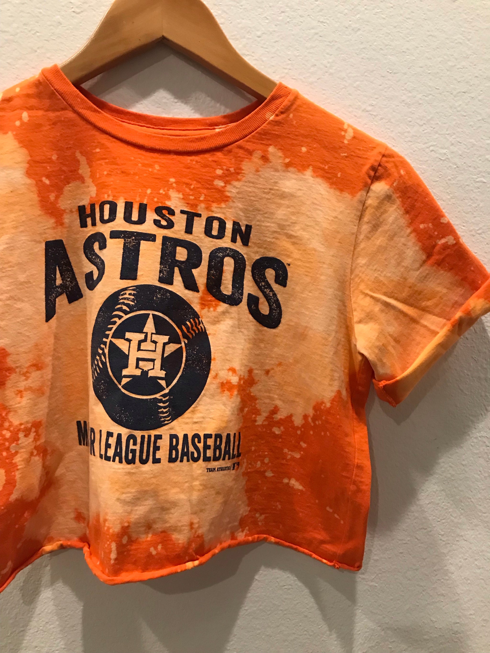 KIDS : Houston Astros Acid Wash Crop Hem Tee ((#146